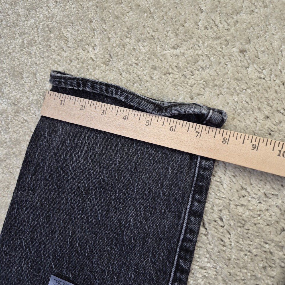 Levis Premium Jeans Ribcage Straight Ankle Womens 27/27 Black Relaxed 90s Mom - Picture 7 of 14